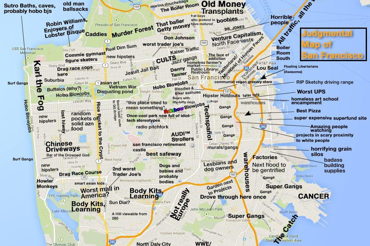 Mapa kritický San Francisco