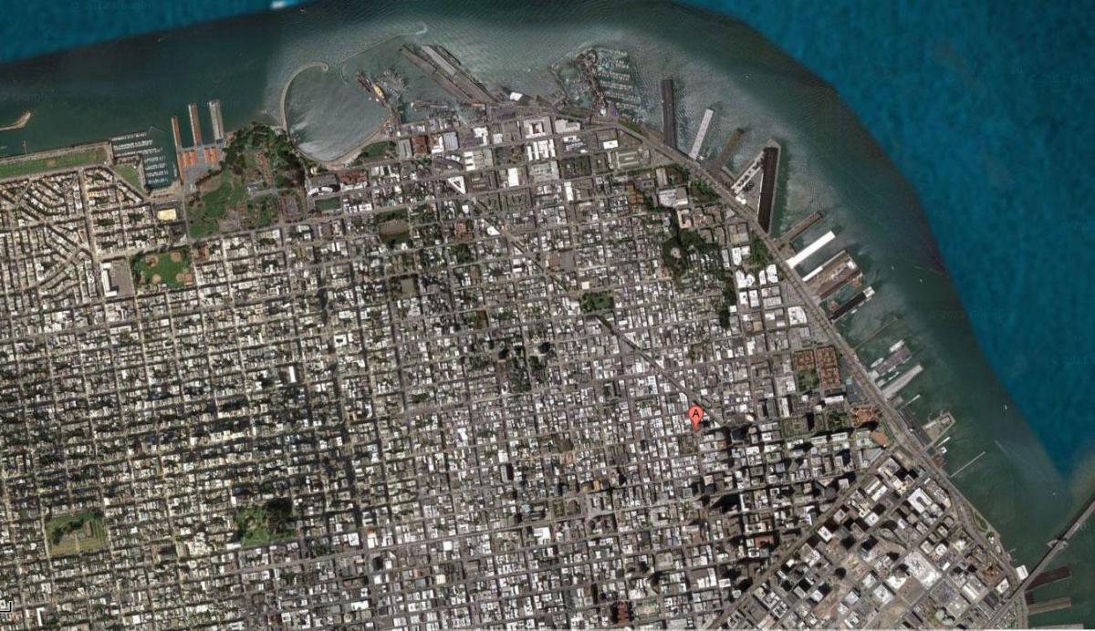 Mapa San Francisco satelitní