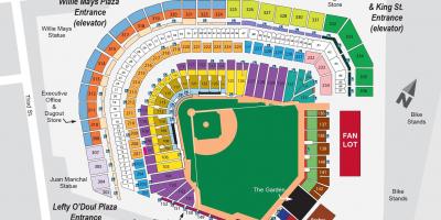 Mapa at&t park stadium