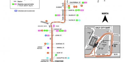 San Francisco autobus 28 mapa trasy