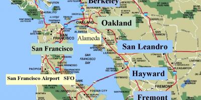 Mapa San Franciscu v kalifornii