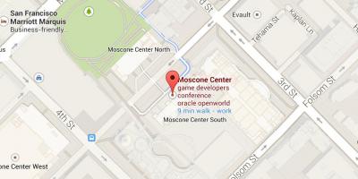 Mapa moscone center v San Franciscu