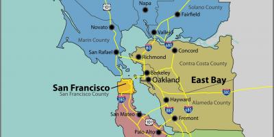San Francisco bay na mapě