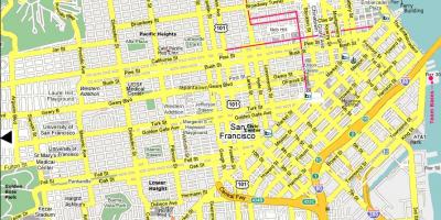 San Francisco místa zájmu na mapě
