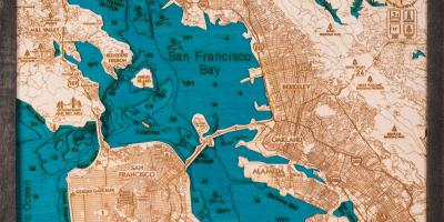 Mapa San Francisco dřeva