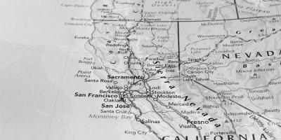 Černé a bílé mapa San Francisco
