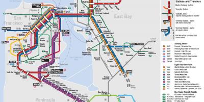 Mapy veřejné dopravy v San Franciscu