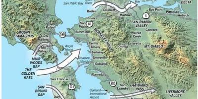 Mapa San Francisco mikroklima