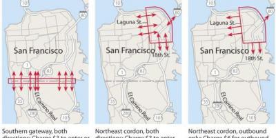 Mapa San Francisco mýtné