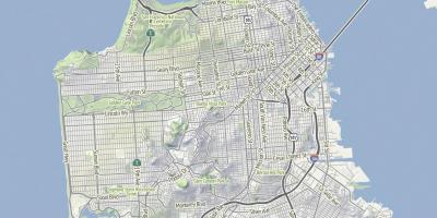 Mapa San Francisco terénu