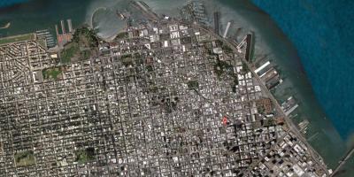 Mapa San Francisco satelitní