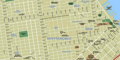 Mapa atrakce San Francisco