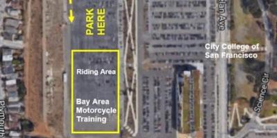 Mapa SF parkování pro motocykly
