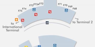 SFO mapa letiště terminál 3