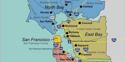Mapa south San Francisco bay area