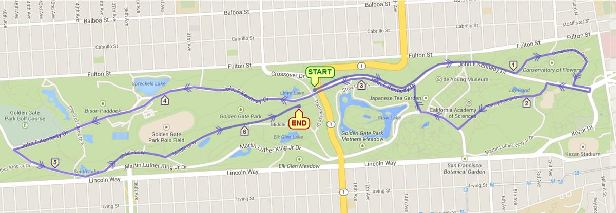 Mapa běží San Francisco