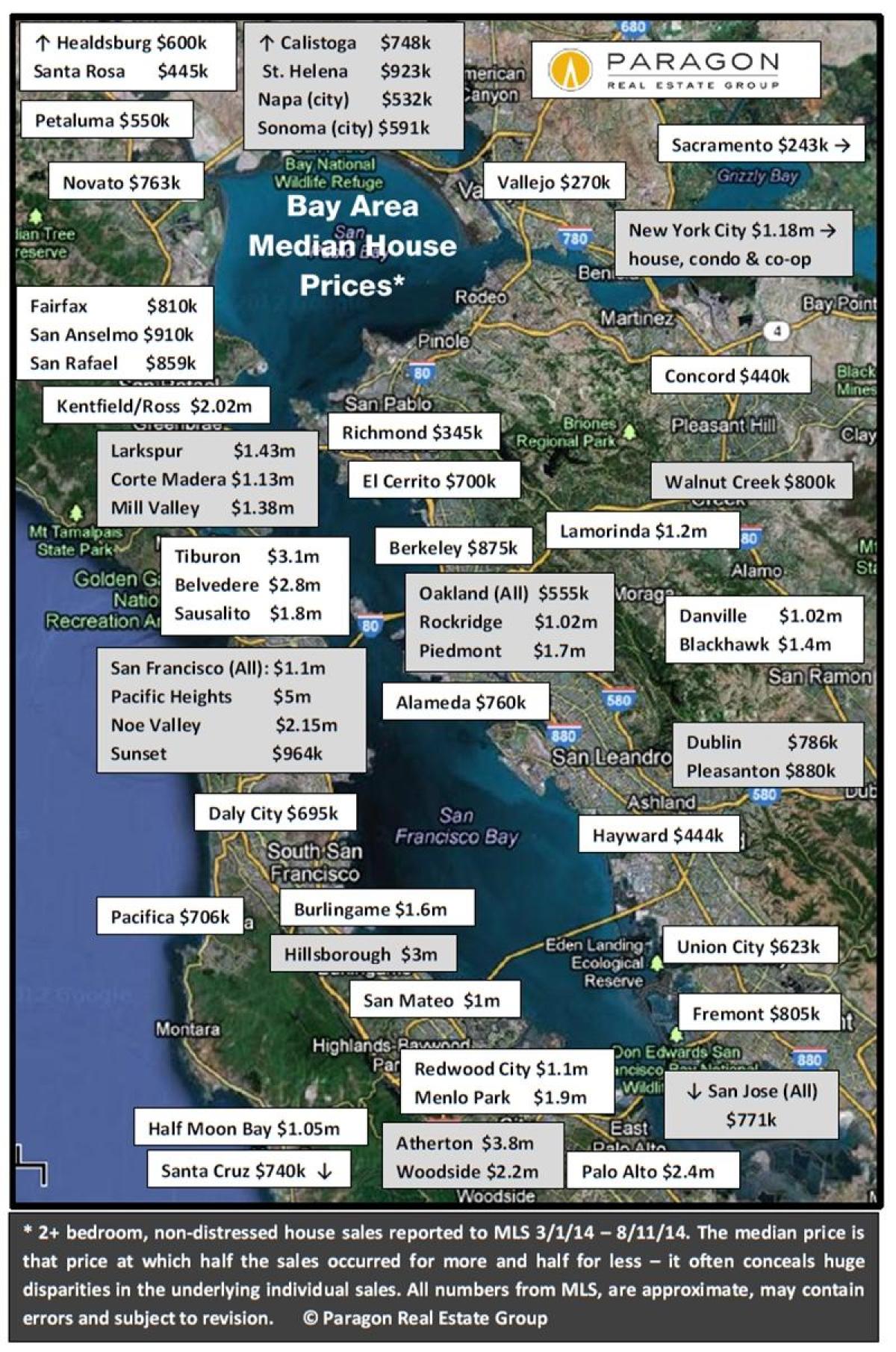 Mapa bay area ceny bydlení