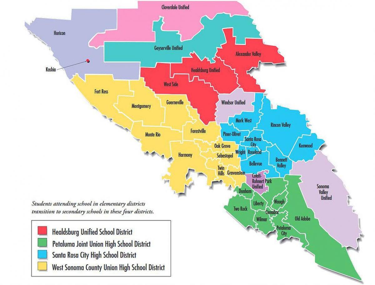 San Francisco school district mapě