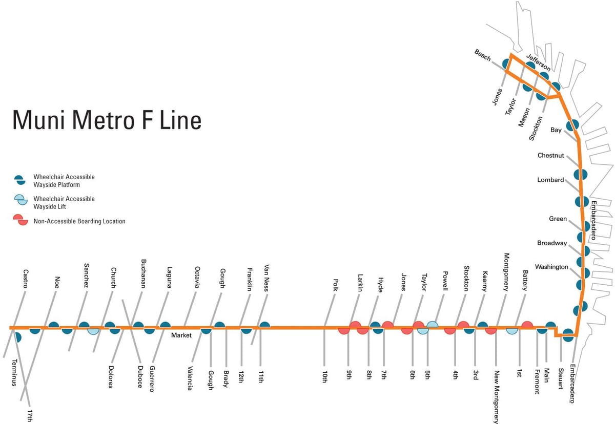 f-line mapu San Francisco