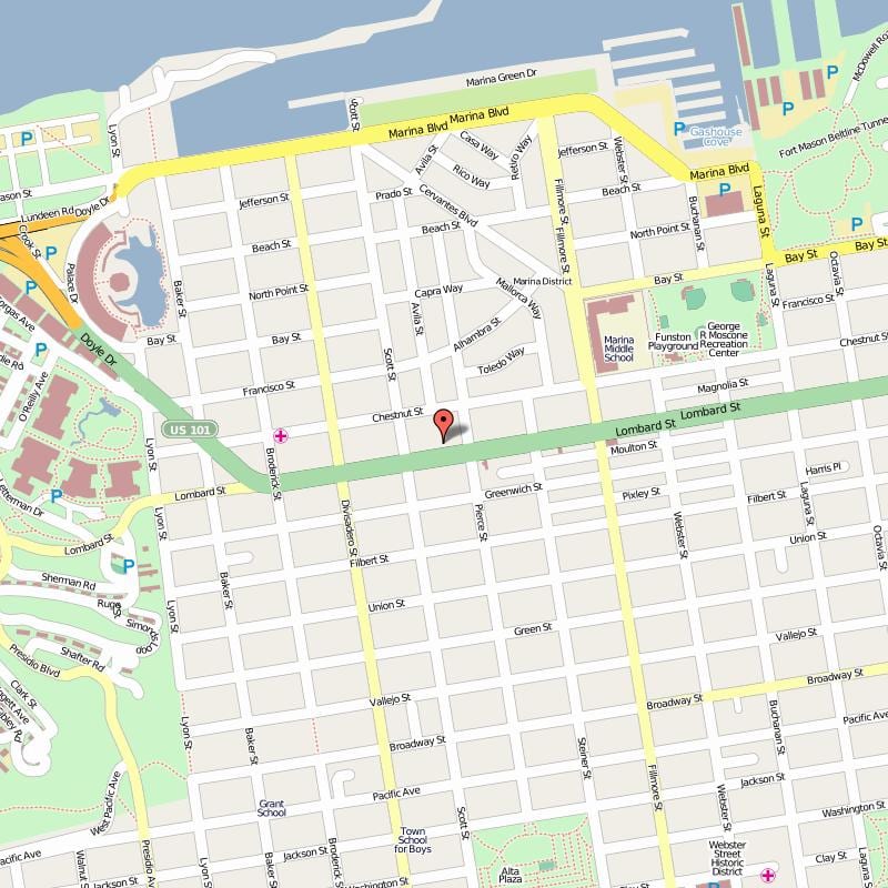 Mapa lombard street San Francisco