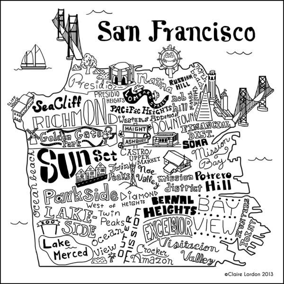 Mapa obchodu San Francisco