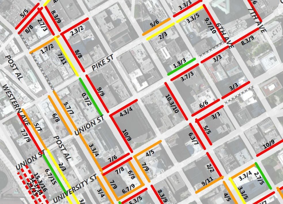 Mapa San Francisco 2 hodiny parkování