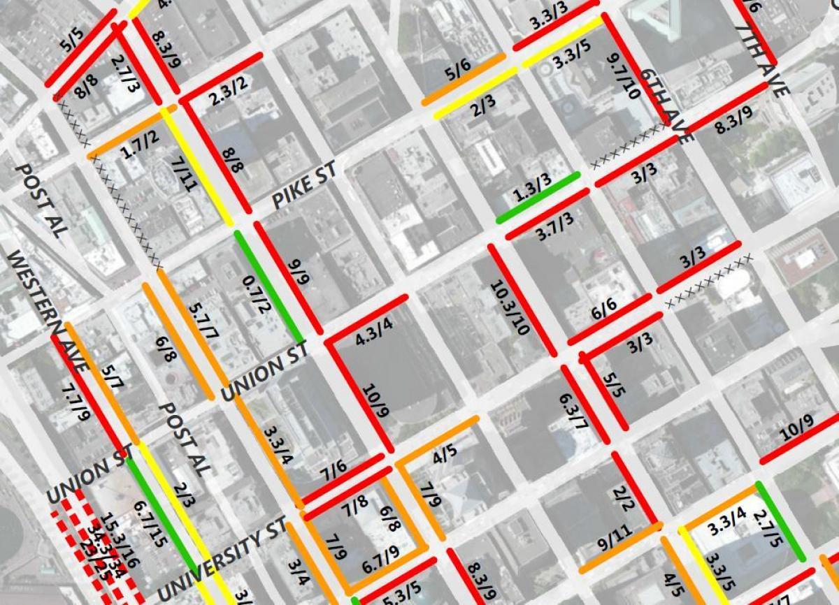 Mapa San Francisco 2 hodiny parkování