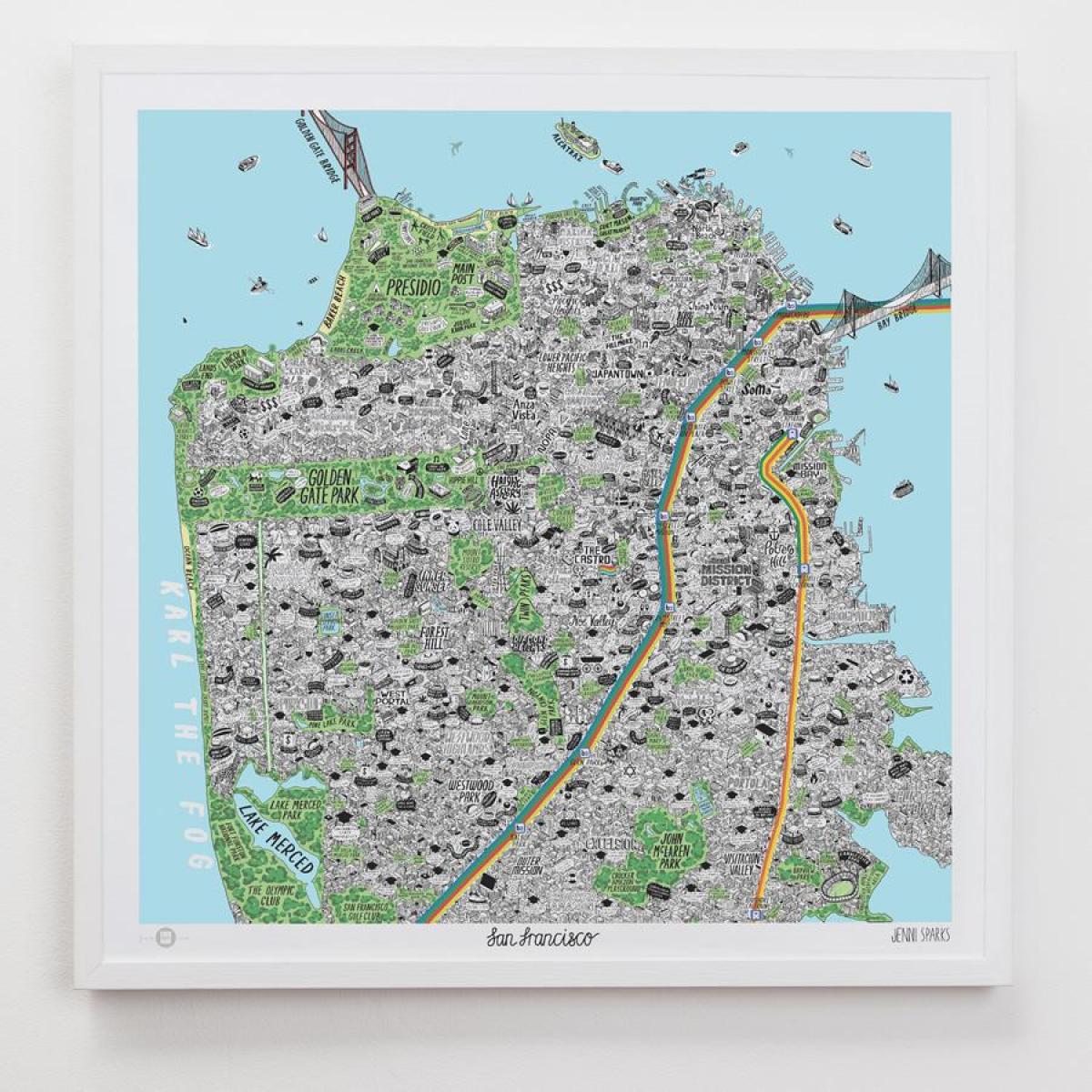 Mapa San Francisco art