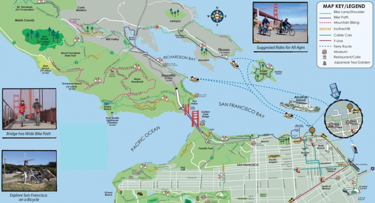 Mapa San Francisco bike tour