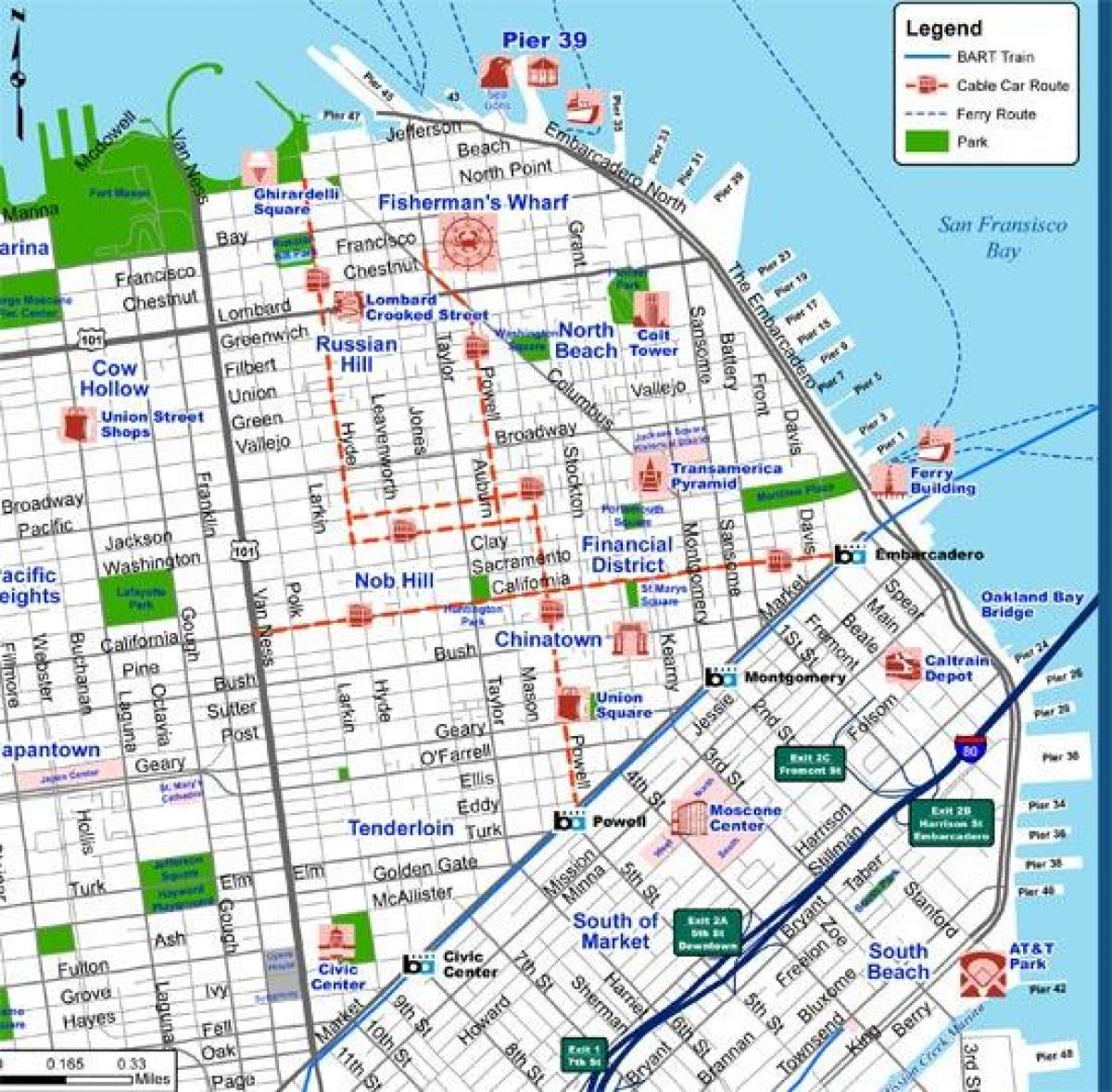 Mapa San Francisco city street
