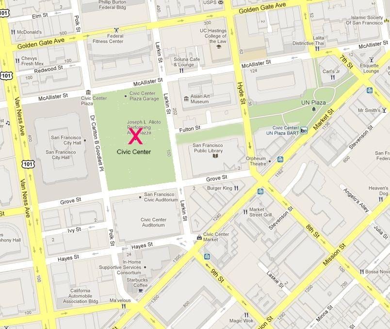 Mapa San Francisco civic center