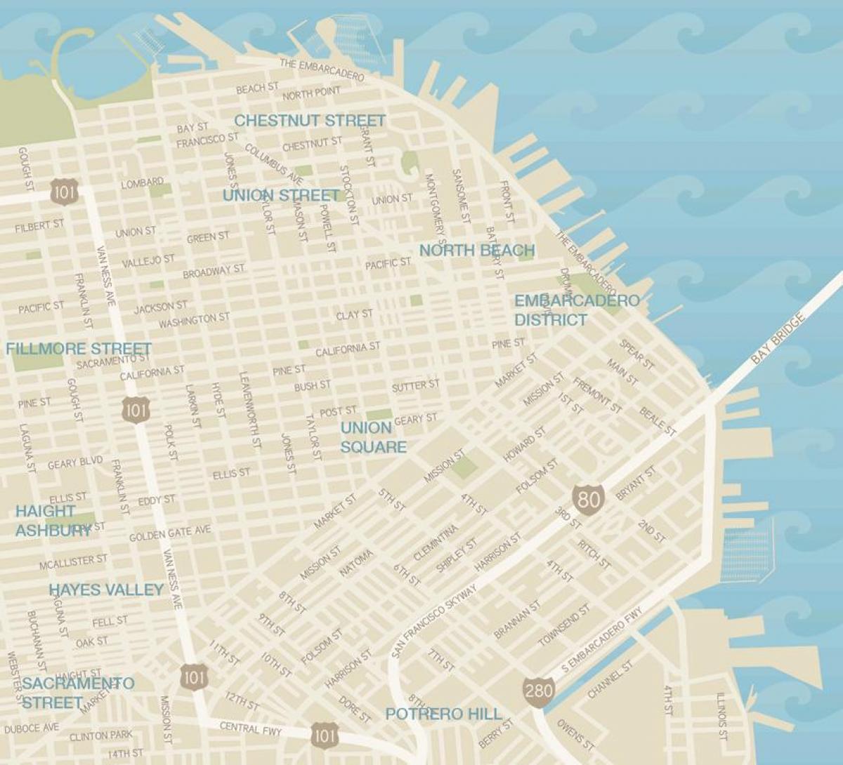 Mapa San Francisco garment district