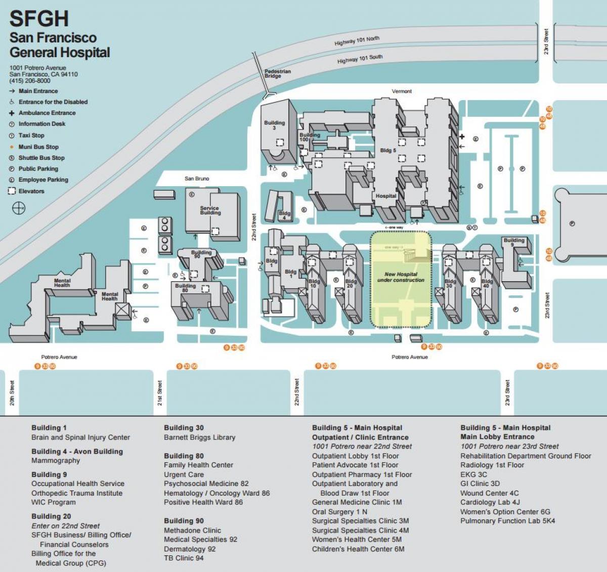 SFgh campus mapa