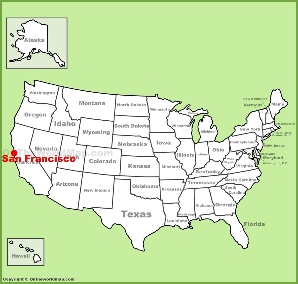 San Francisco na mapě