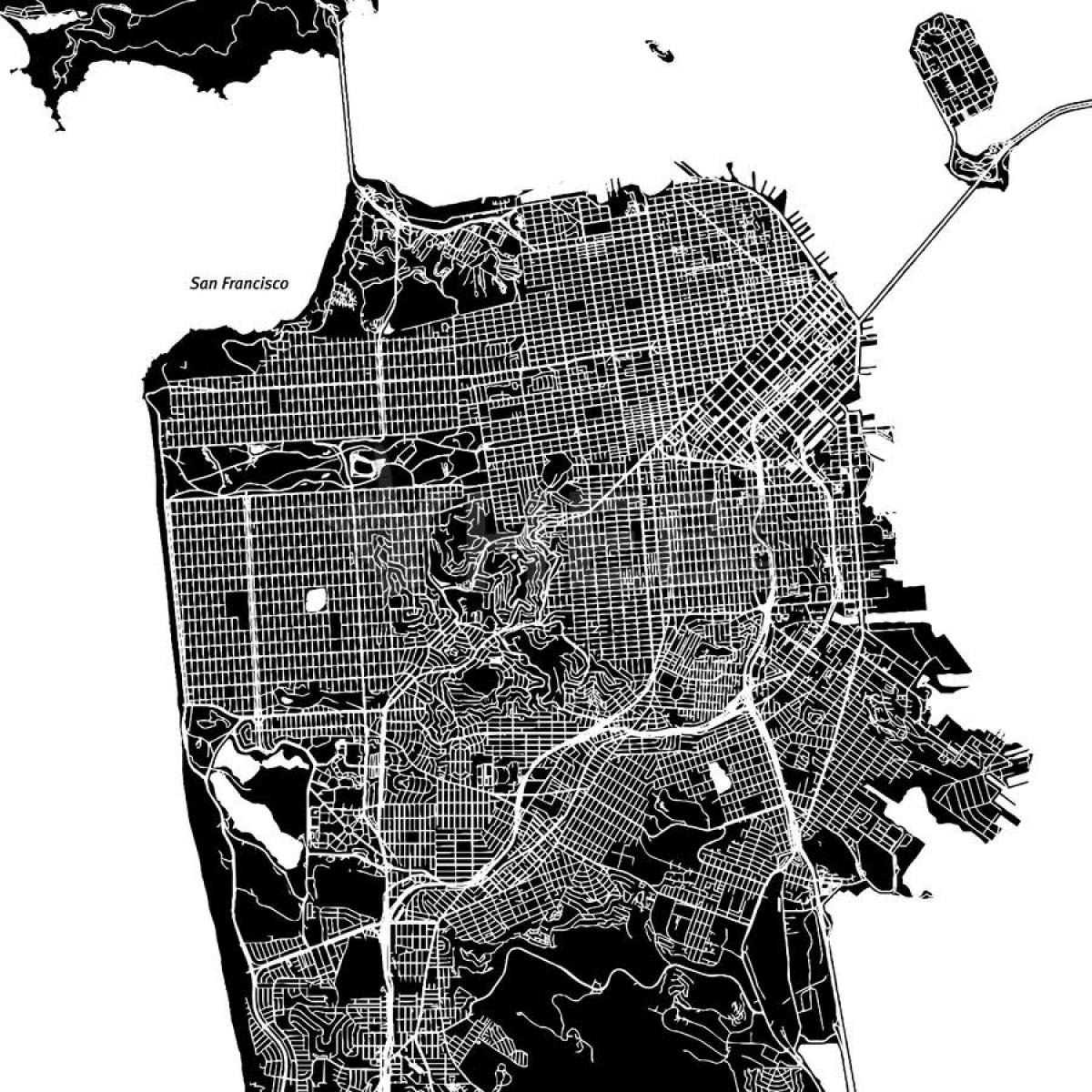 Mapa San Francisco vektor