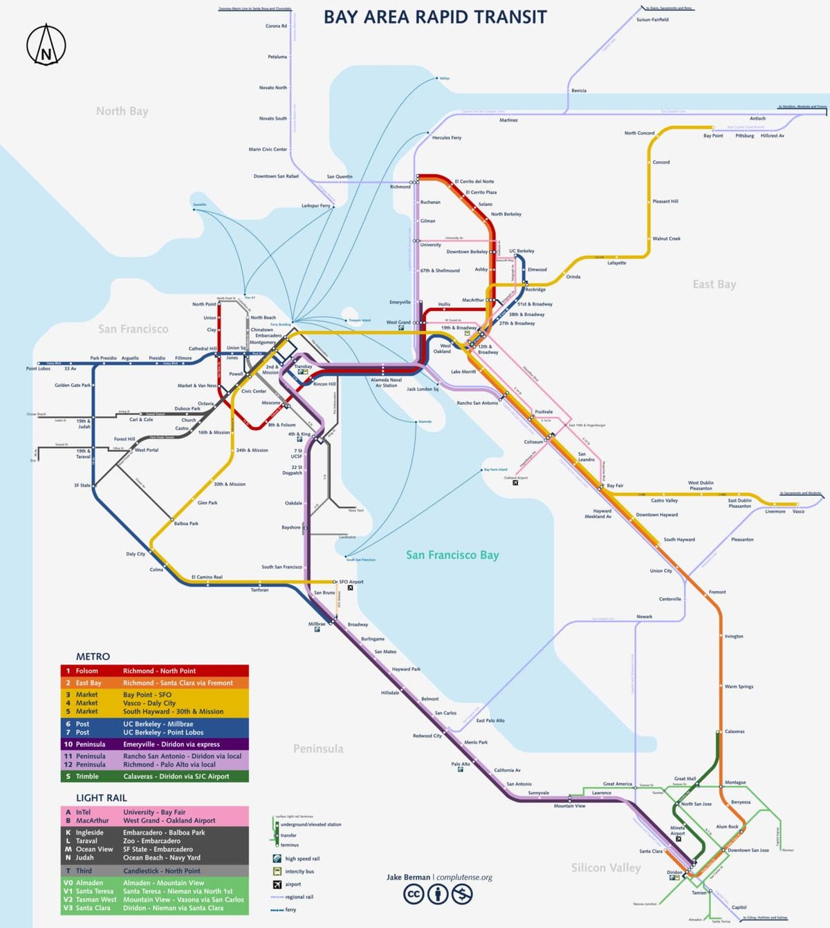 San Fran mapa metra