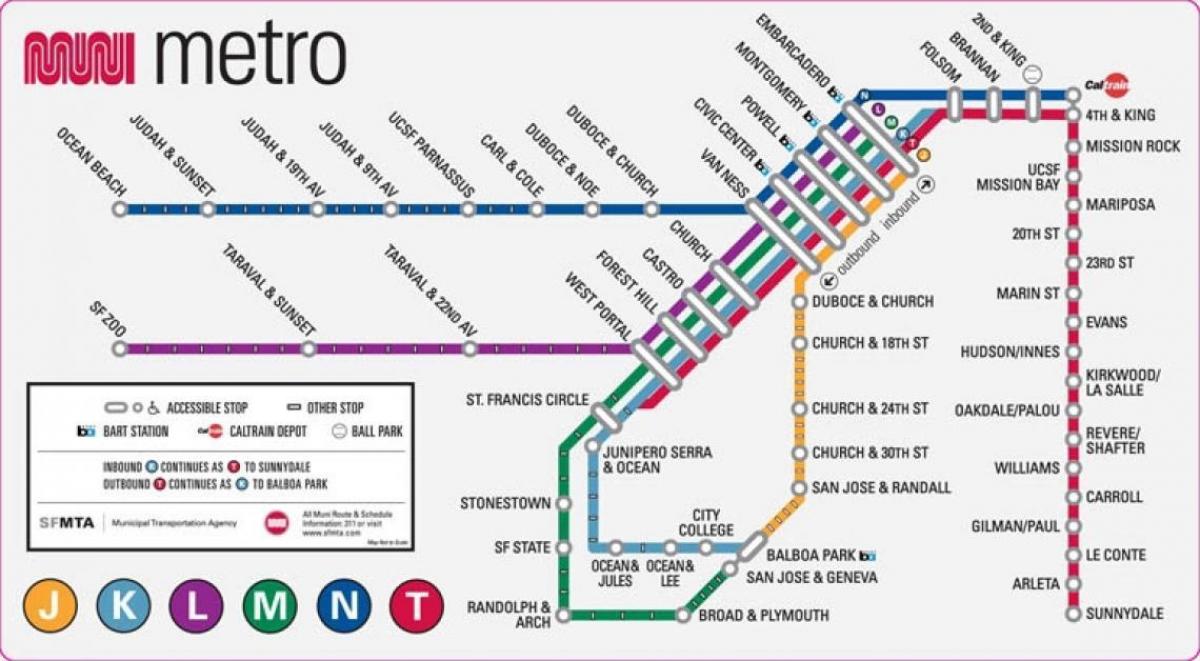 San Fran mapa metro