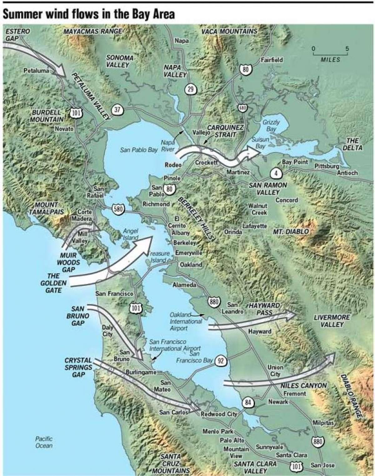 Mapa San Francisco mikroklima