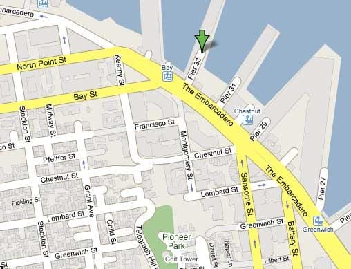 pier 33 San Francisco mapě