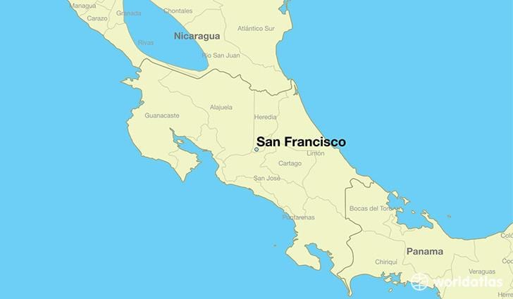 Mapa San Franciska na světě