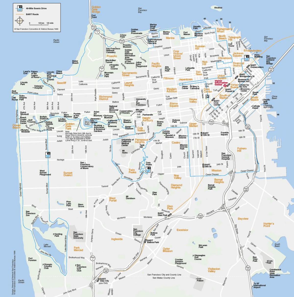 Mapa San Francisco památky