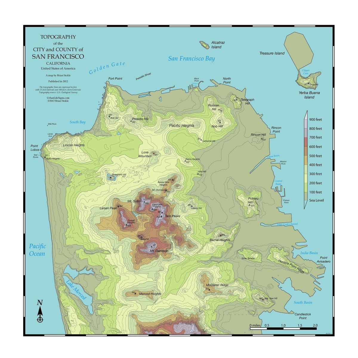 Mapa San Francisco topo