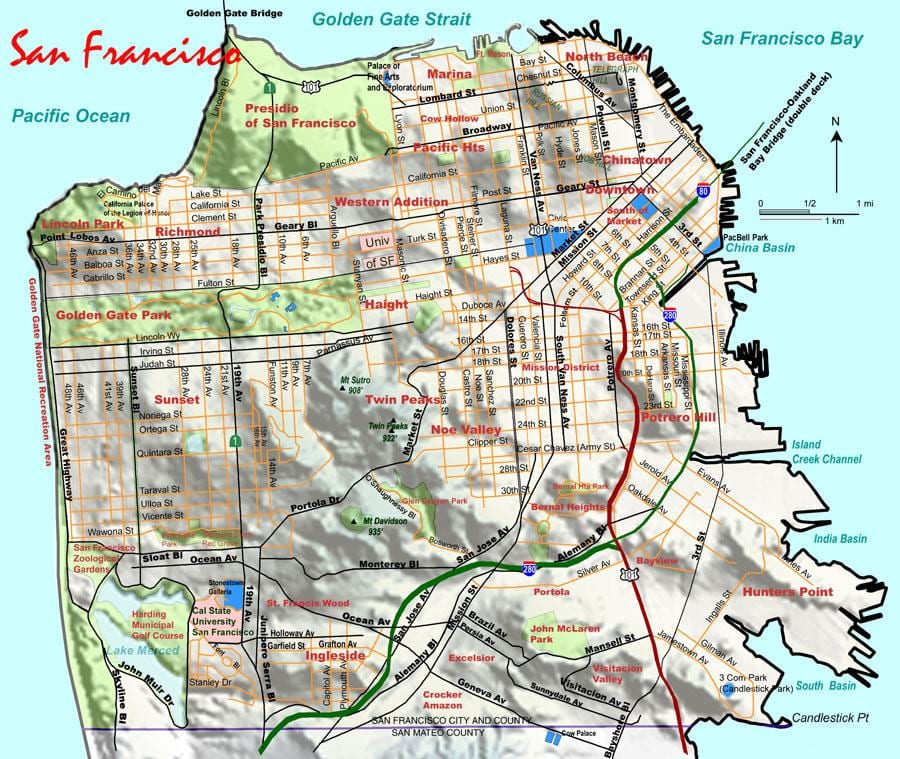 ap San Francisco nadmořská výška
