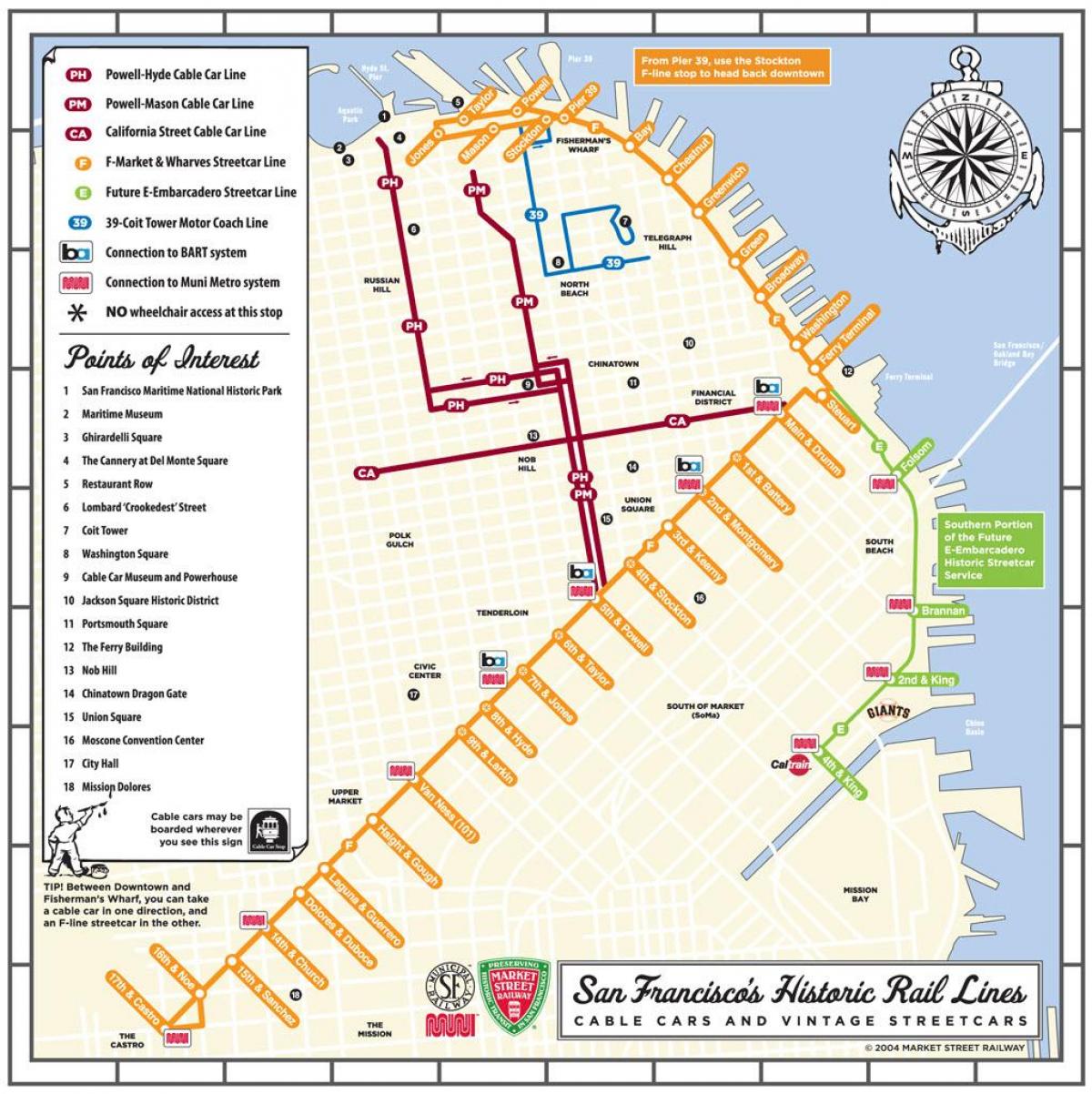 San Fran vozík mapě