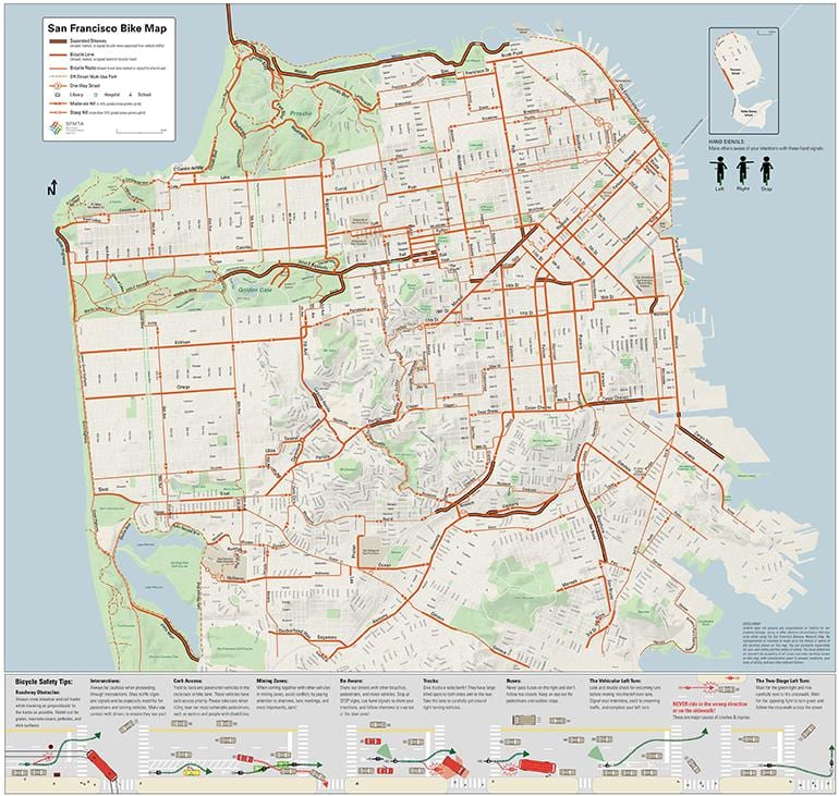 San Francisco kole mapě