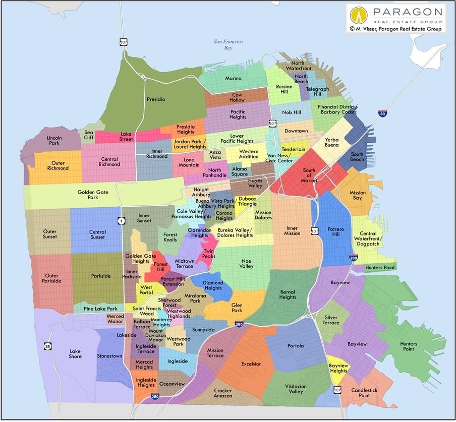 Mapa SF majetku