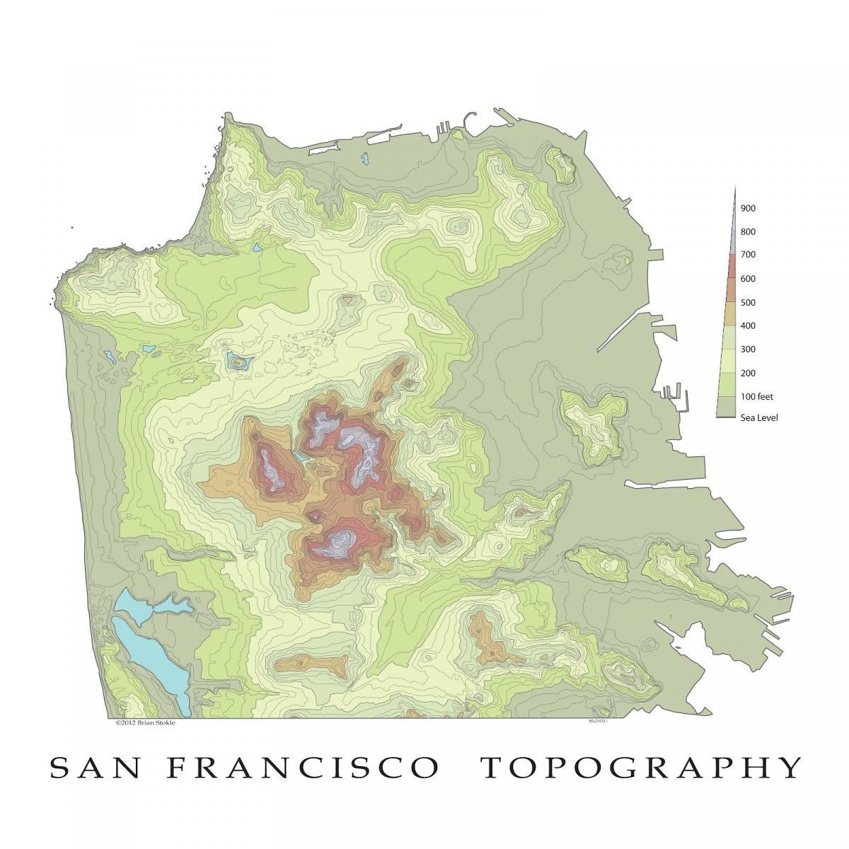 San Francisco topografické mapy