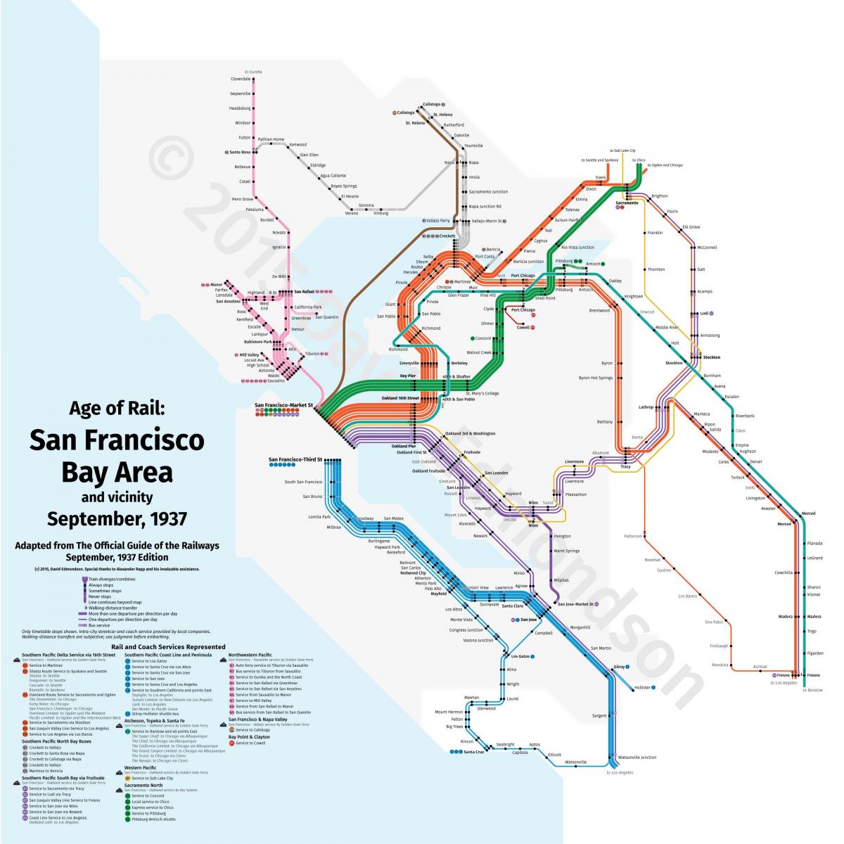 San Fran vlak mapě
