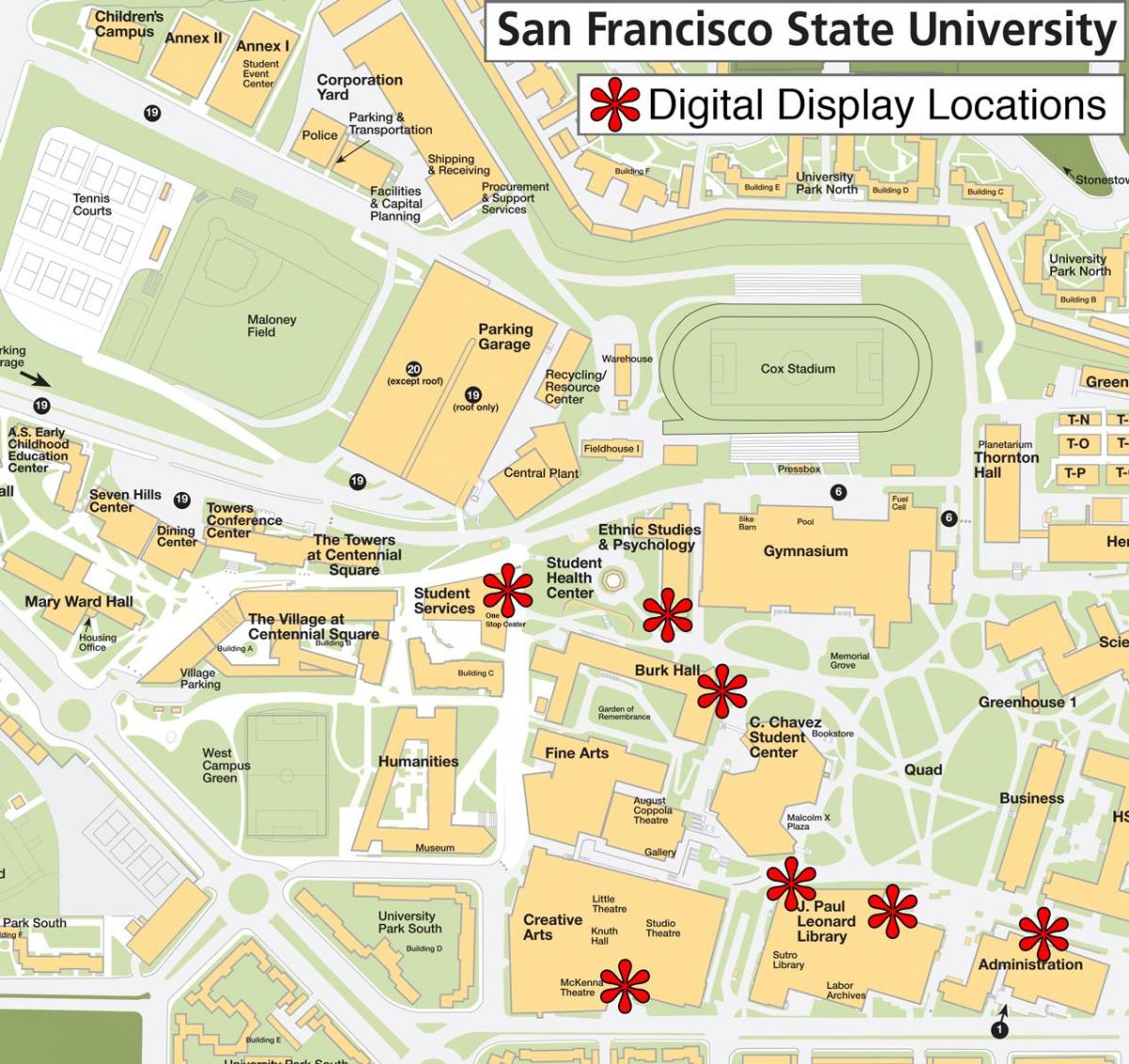 San Francisco state university mapě