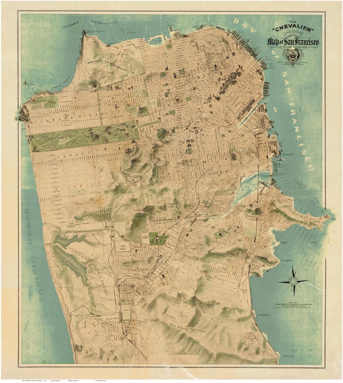 Mapa staré San Francisco 